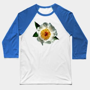 White Poppies in Sunshine Baseball T-Shirt